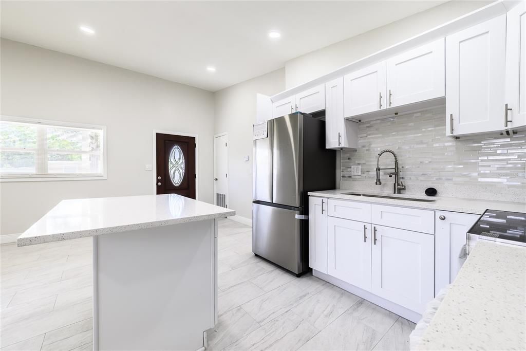 Interior, Kitchen, Marble, Recessed Lighting