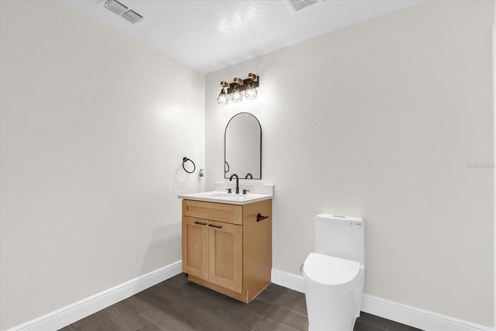 Bathroom, Interior, Wood Texture Flooring