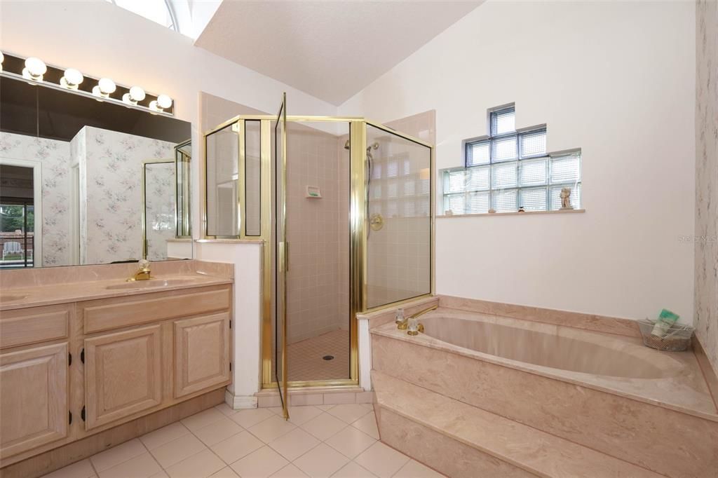 Bathroom, Dual Sink Vanities, Glass Shower, Interior