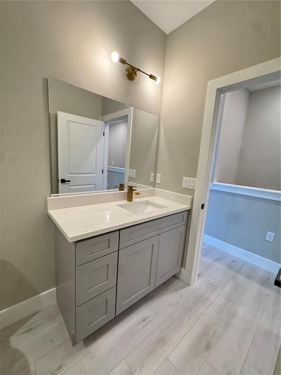 Bathroom, Dual Sink Vanities, Interior, Wood Texture Flooring