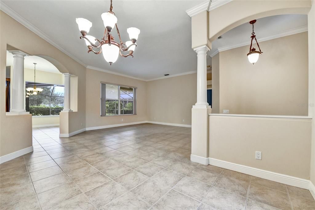 Chandelier, Empty room, Interior, Pendant Lights