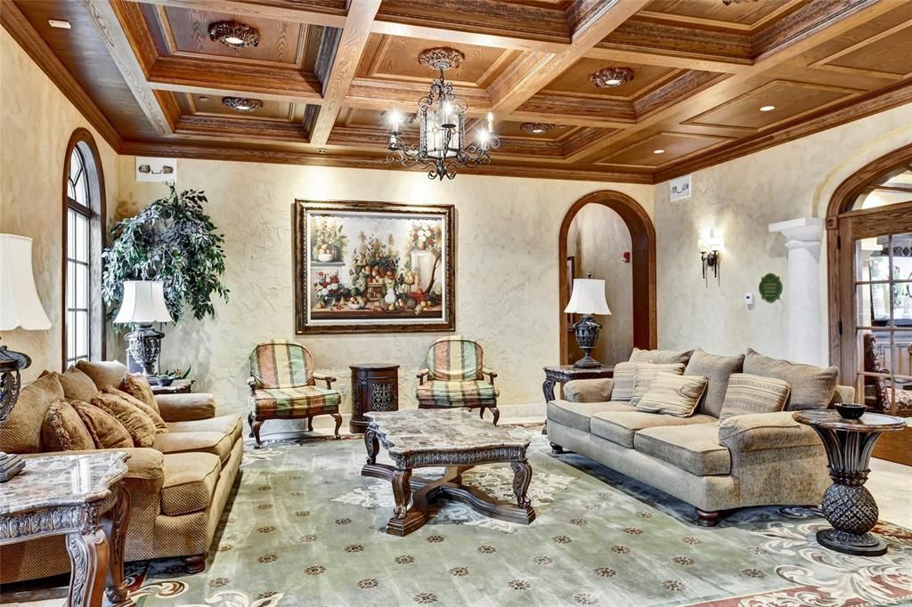 Chandelier, Interior, Living room, Recessed Lighting, Wooden Beams, Wooden Ceilings