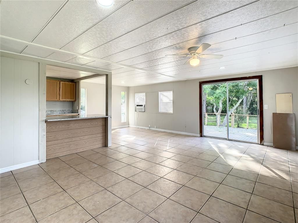 Empty room, Interior, Kitchen, Recessed Lighting