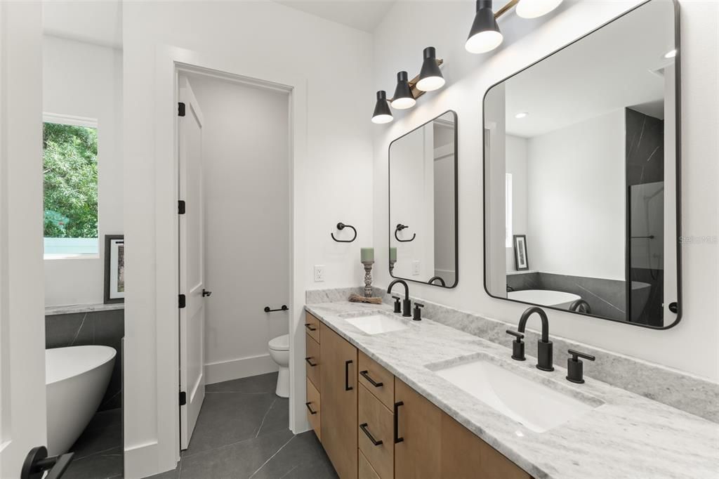 Bathroom, Dual Sink Vanities, Free Standing Baths, Interior