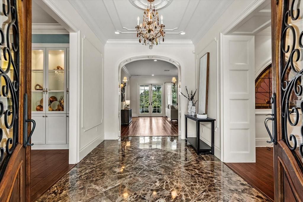 Chandelier, Interior, Recessed Lighting, Wood Texture Flooring