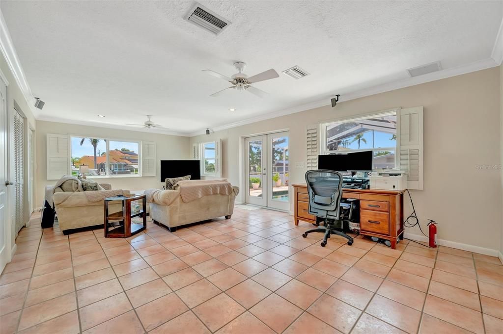 Home Office, Interior, Living room, Recessed Lighting