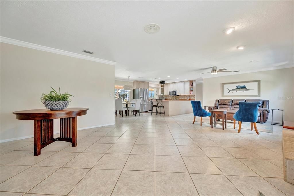 Dining room, Interior, Kitchen, Living room, Pendant Lights, Recessed Lighting