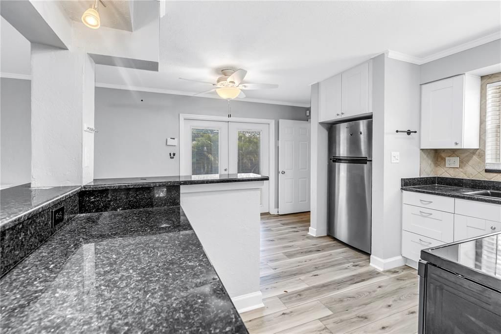 Interior, Kitchen, Wood Texture Flooring