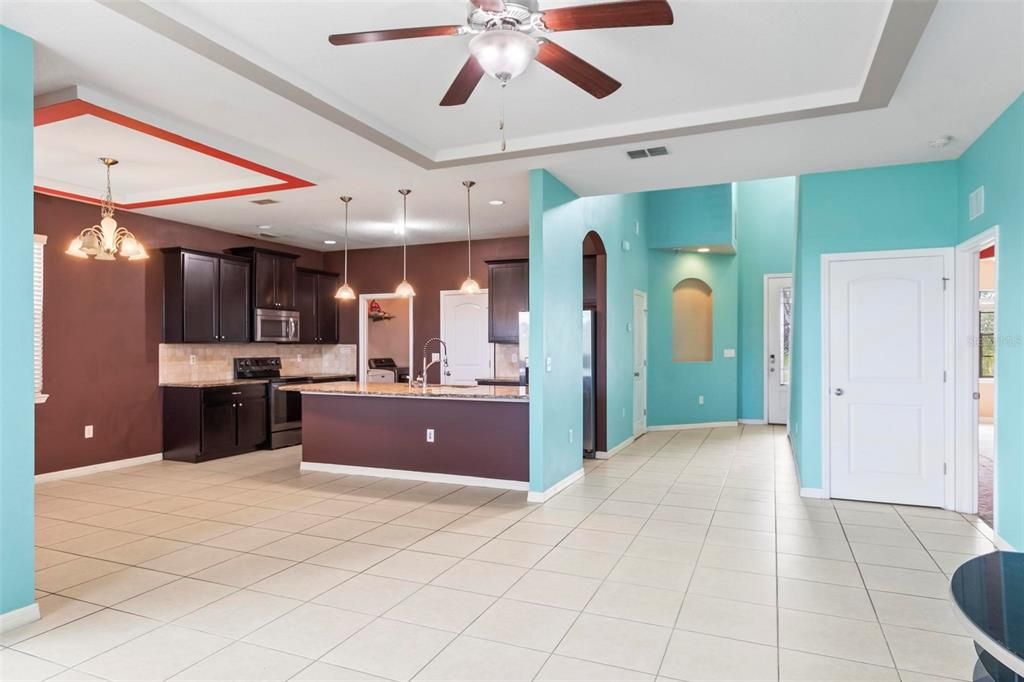Interior, Kitchen, Pendant Lights, Recessed Lighting, Stainless Steel Appliances