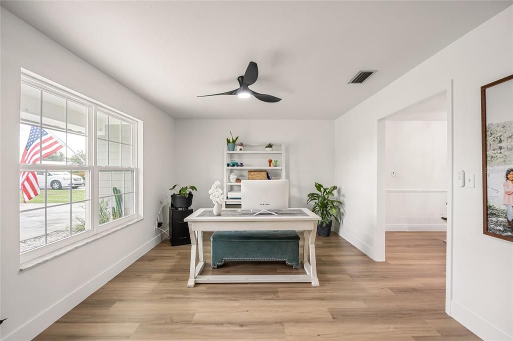 Home Office, Interior, Wood Texture Flooring