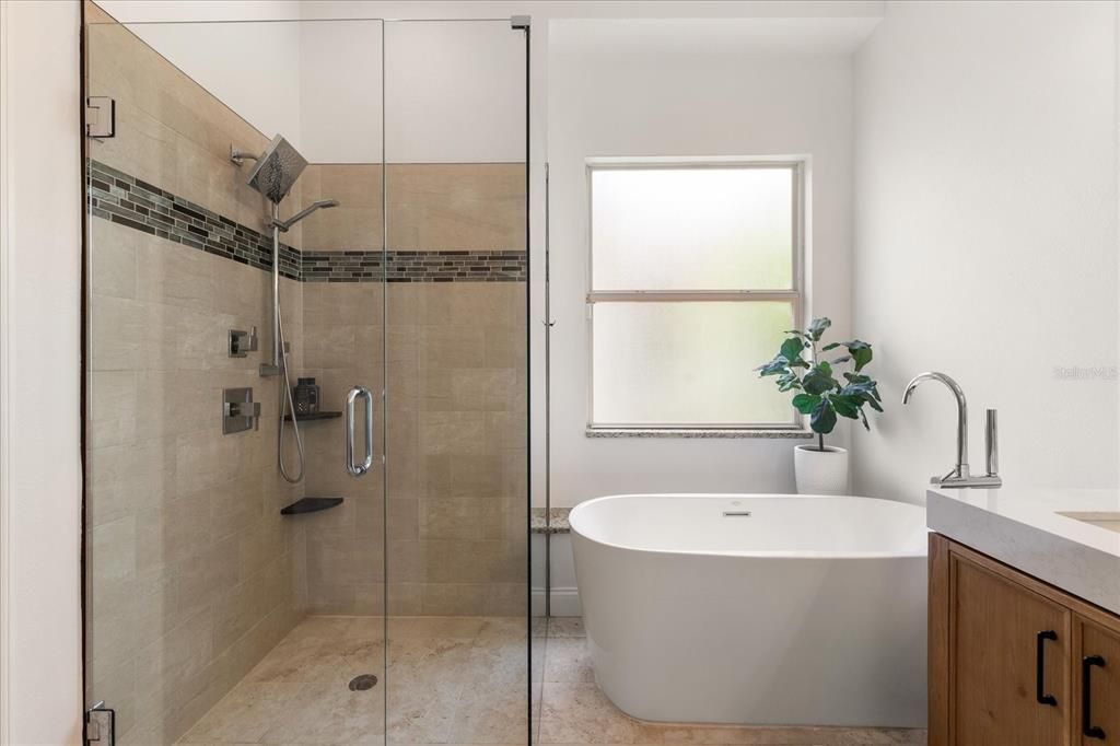 Bathroom, Free Standing Baths, Glass Shower, Interior