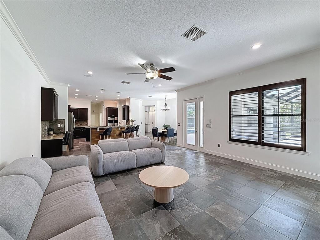Dining room, Interior, Kitchen, Living room, Pendant Lights, Recessed Lighting