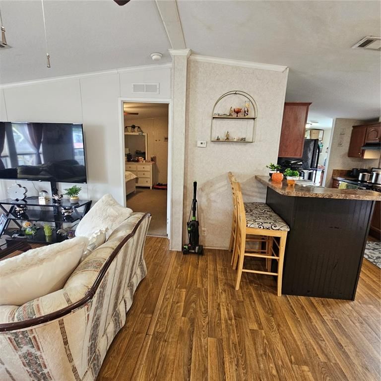 Dining room, Interior, Kitchen, Living room, Wood Texture Flooring