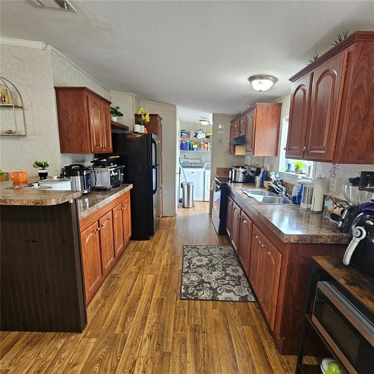 Interior, Kitchen, Wood Texture Flooring
