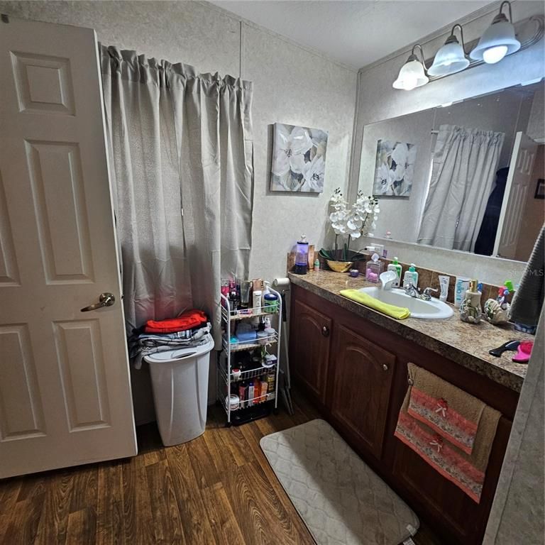 Bathroom, Dual Sink Vanities, Interior, Wood Texture Flooring