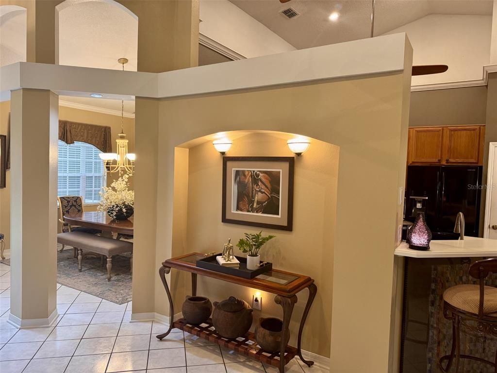 Chandelier, Dining room, Interior, Recessed Lighting