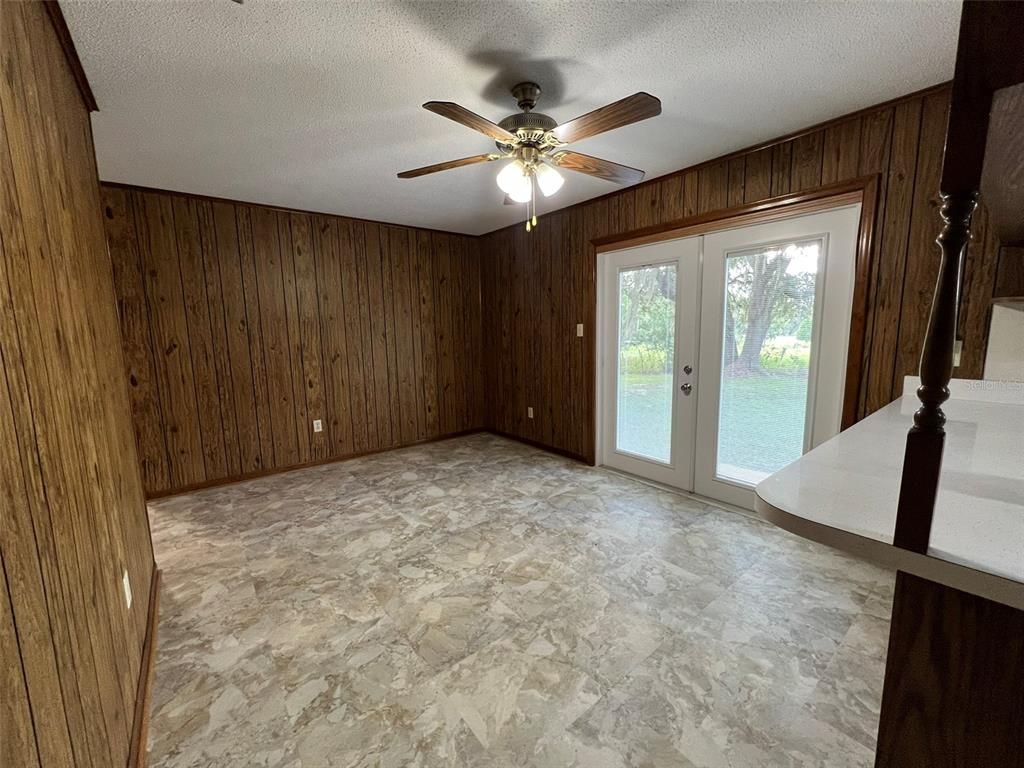 Empty room, Interior, Marble, Wooden Walls