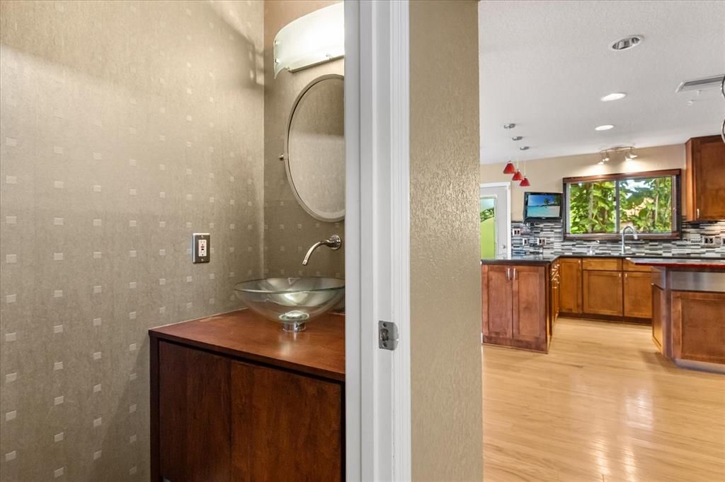 Bathroom, Interior, Kitchen, Recessed Lighting, Wood Texture Flooring