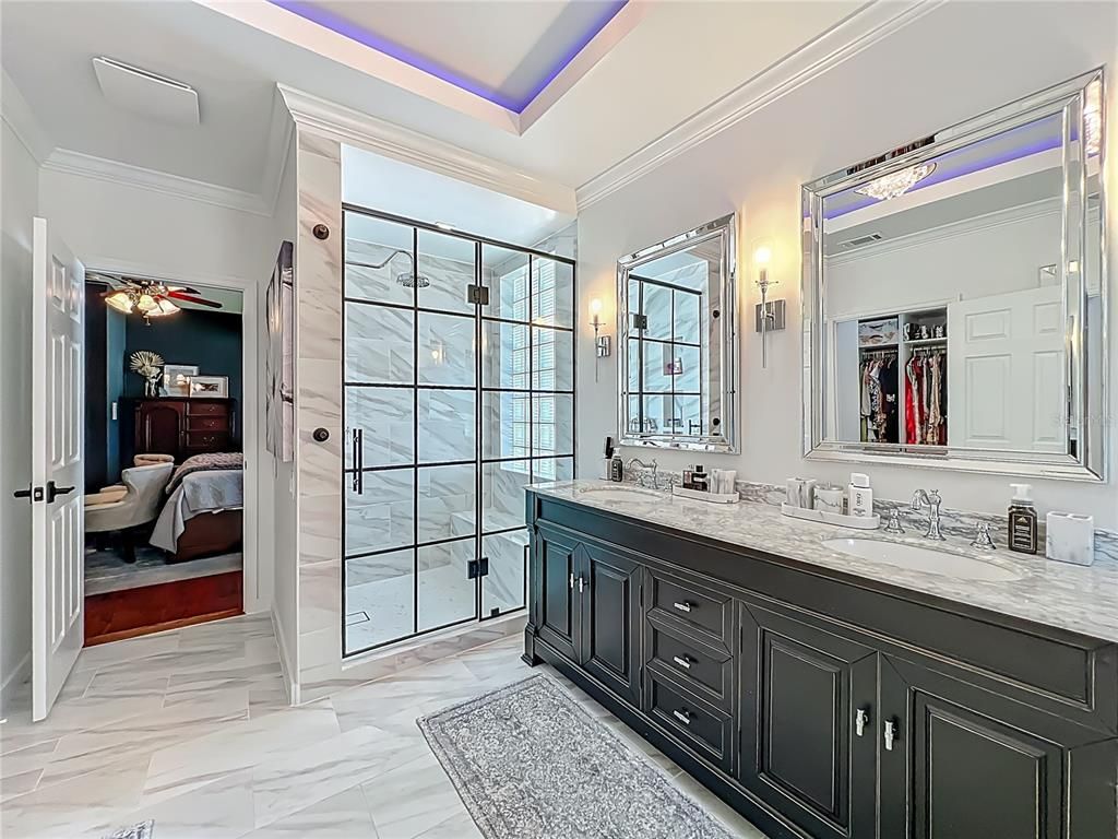 Bathroom, Bedroom, Dual Sink Vanities, Interior, Marble