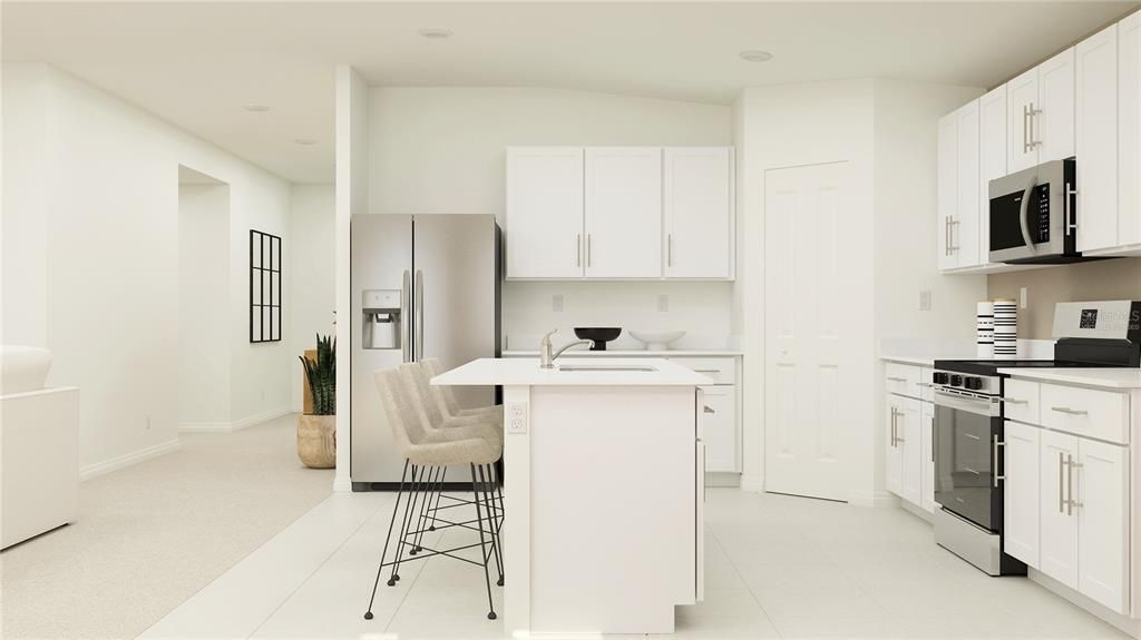 Interior, Kitchen, Recessed Lighting, Stainless Steel Appliances