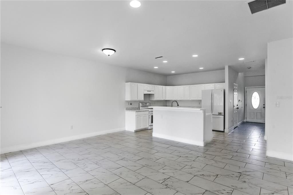 Interior, Kitchen, Marble, Recessed Lighting