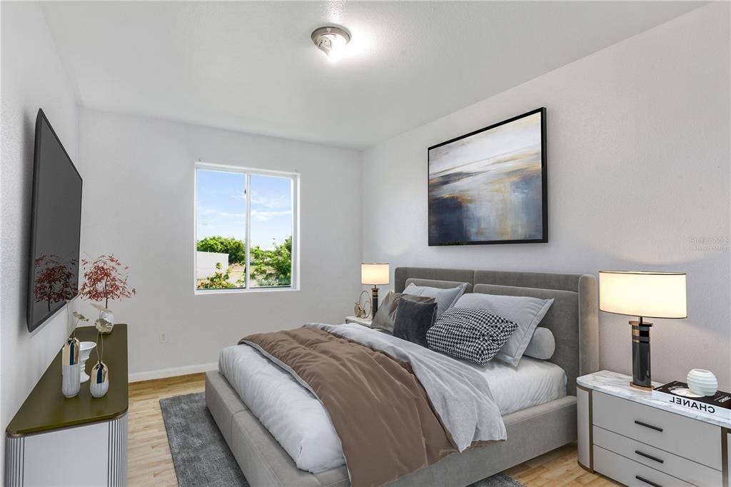 Bedroom, Interior, Wood Texture Flooring