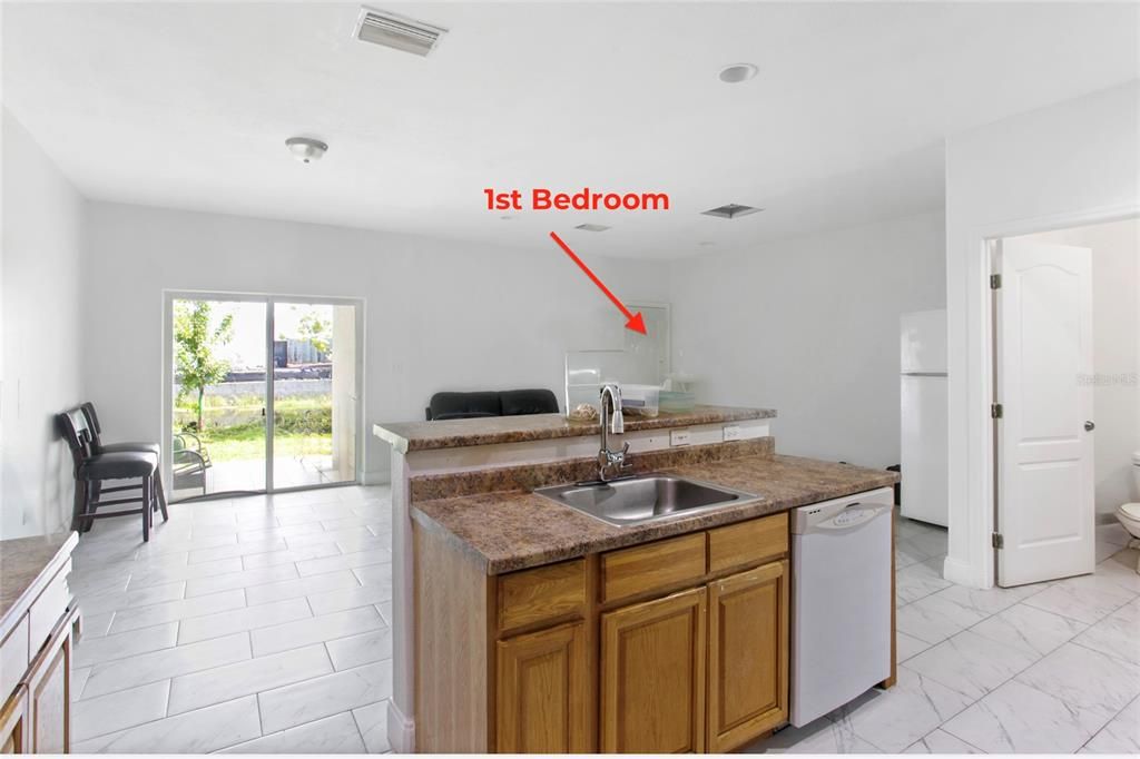 Interior, Kitchen, Marble, Recessed Lighting