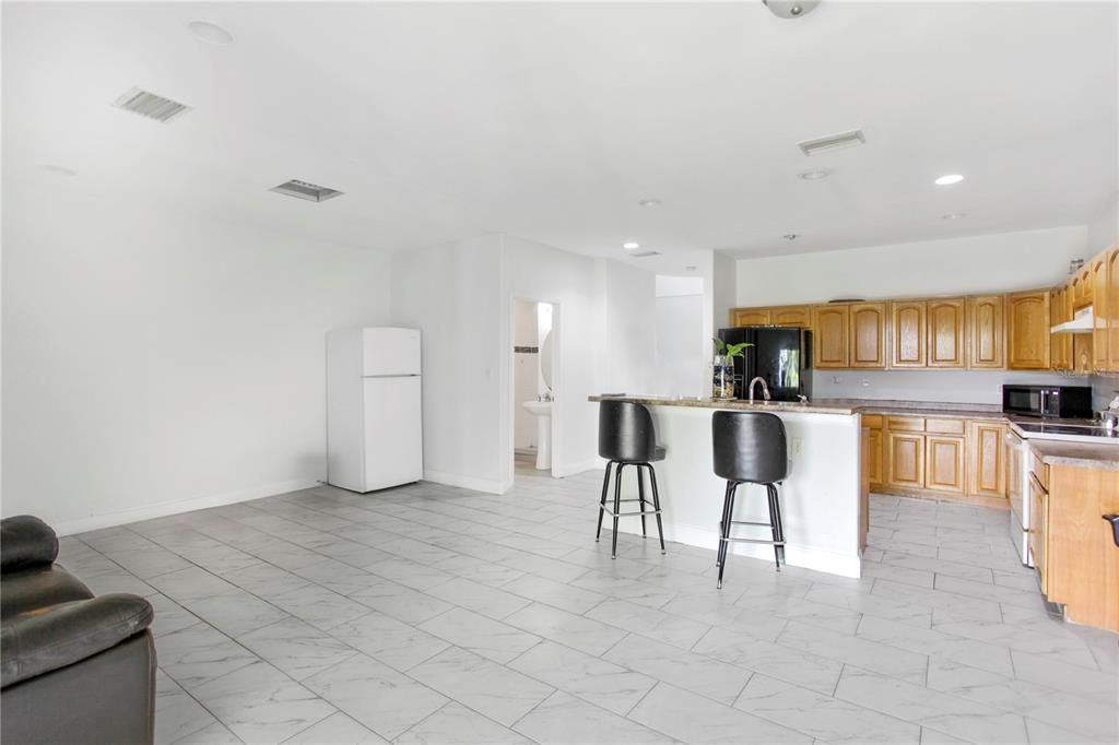 Interior, Kitchen, Marble, Recessed Lighting