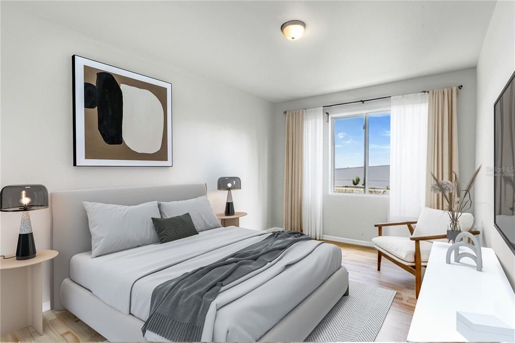 Bedroom, Interior, Wood Texture Flooring