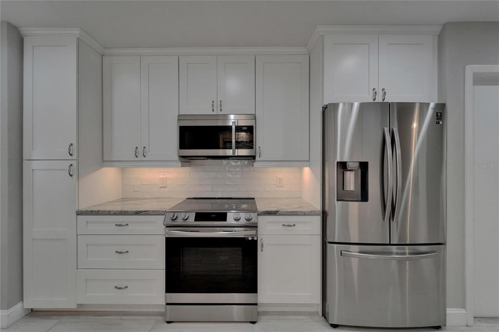 Interior, Kitchen, Marble, Stainless Steel Appliances