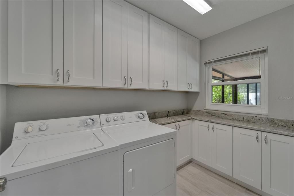 Interior, Washer, Wood Texture Flooring