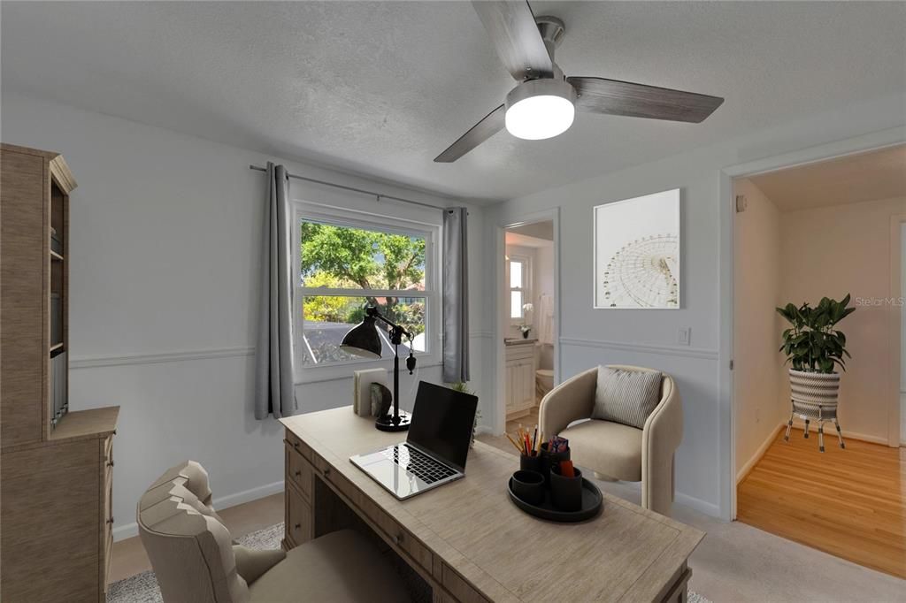 Home Office, Interior, Wood Texture Flooring