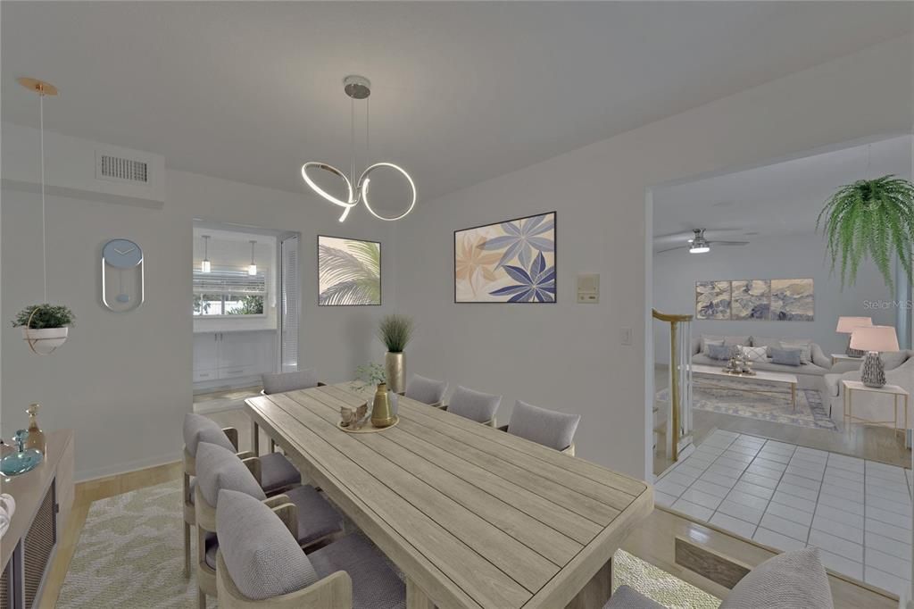 Dining room, Interior, Pendant Lights