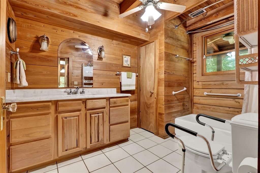 Bathroom, Interior, Wooden Ceilings, Wooden Walls