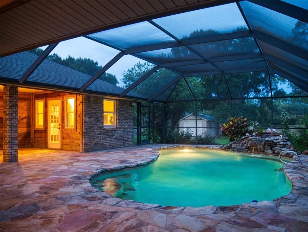 Glass Ceilings, Interior, Pool, Stone Walls, Sun Room