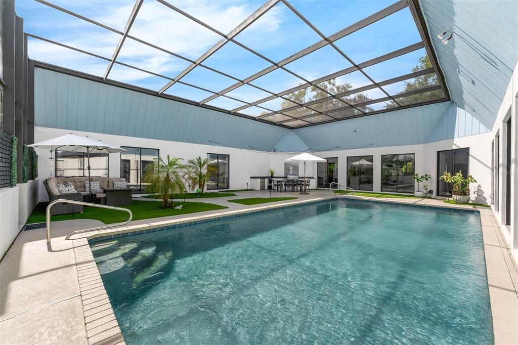 Glass Ceilings, Interior, Pool, Sun Room