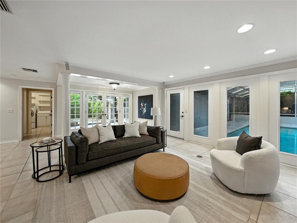 Interior, Living room, Recessed Lighting