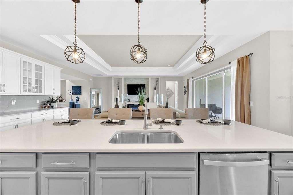 Interior, Kitchen, Pendant Lights, Recessed Lighting, Stainless Steel Appliances