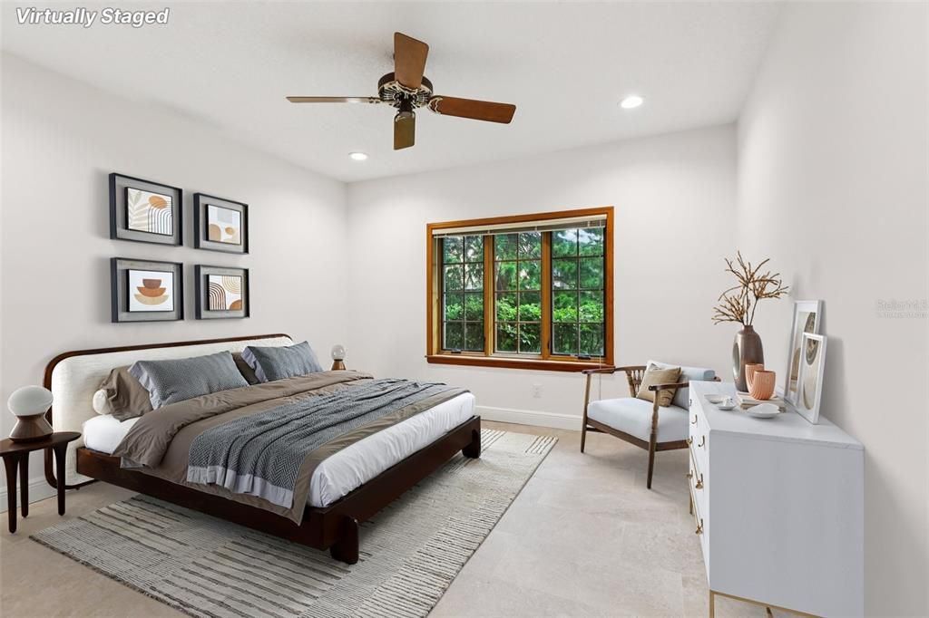Bedroom, Interior, Recessed Lighting