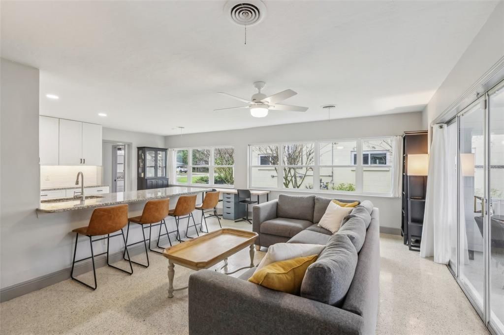 Interior, Kitchen, Living room, Recessed Lighting