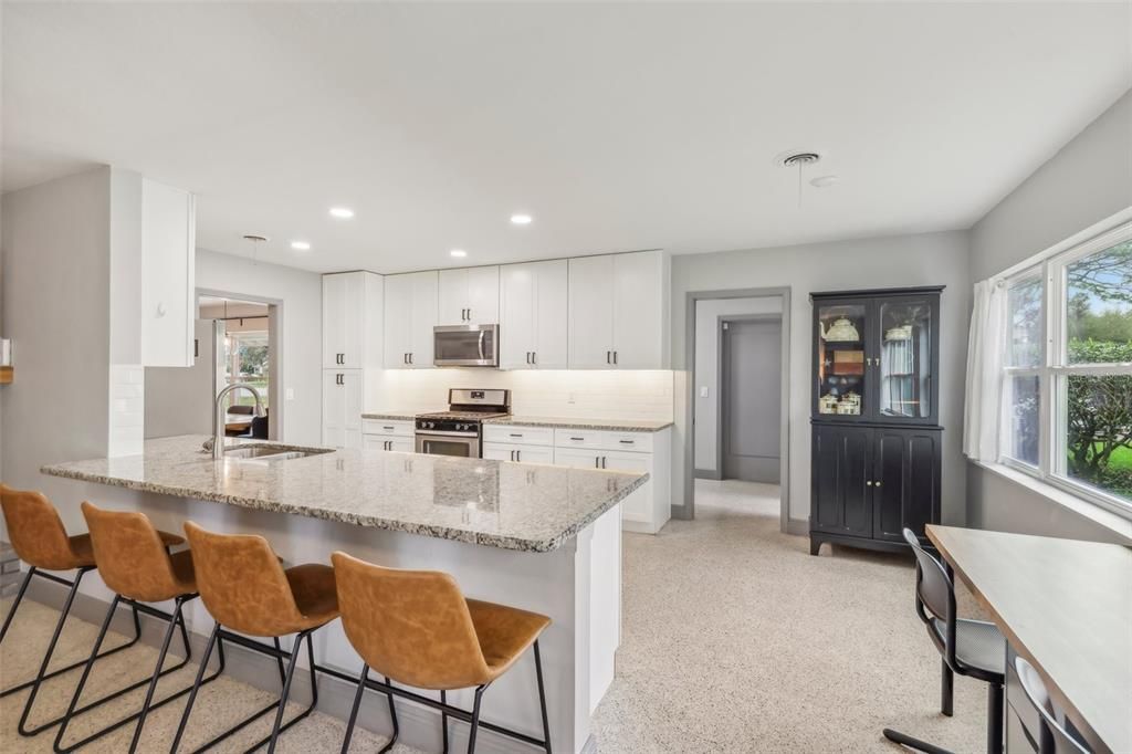 Interior, Kitchen, Pendant Lights, Recessed Lighting, Stainless Steel Appliances