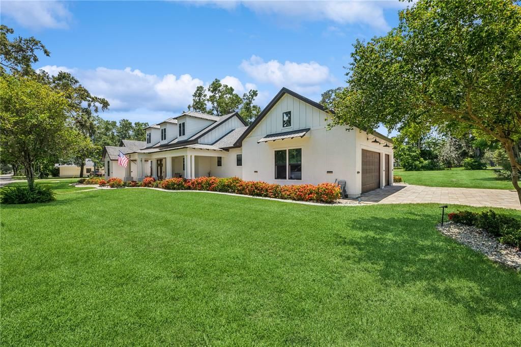 Attached, Backyard, Exterior, Facade, Farmhouse