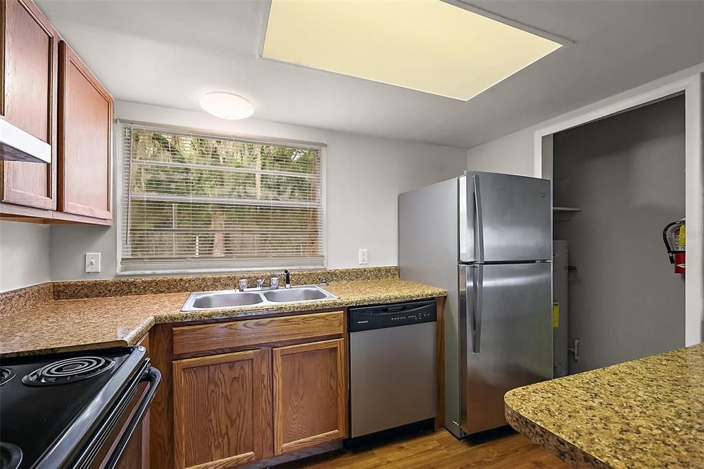 Interior, Kitchen, Wood Texture Flooring