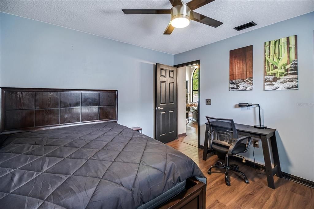 Bedroom, Home Office, Interior, Wood Texture Flooring