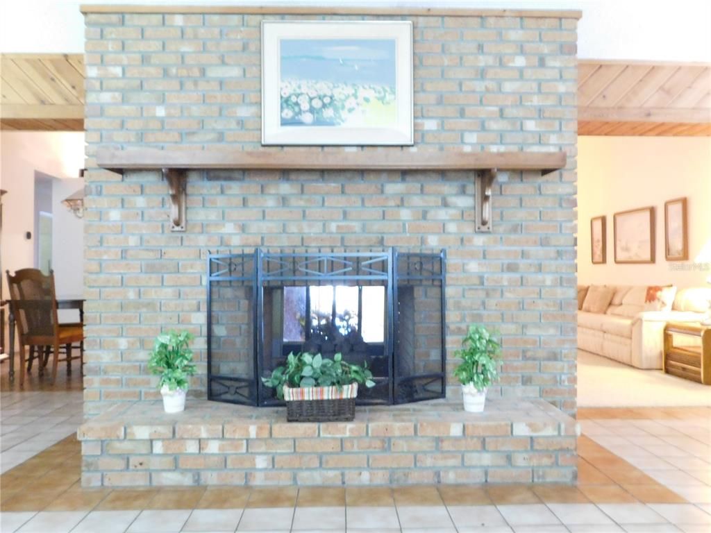 Fireplace, Interior, Stone Walls