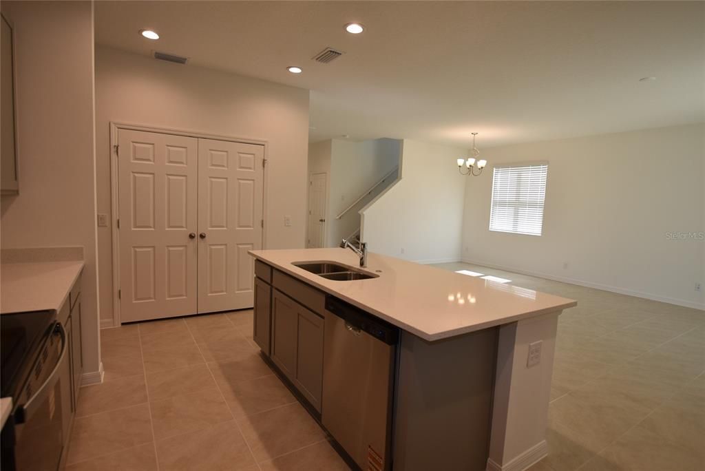 Chandelier, Interior, Kitchen, Recessed Lighting
