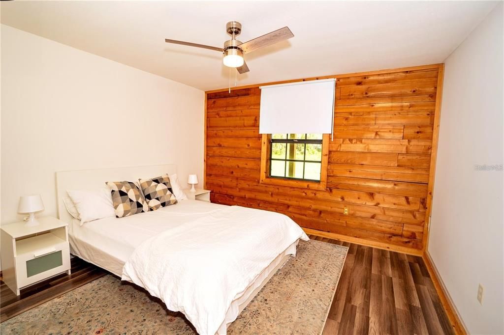Bedroom, Interior, Wood Texture Flooring, Wooden Walls