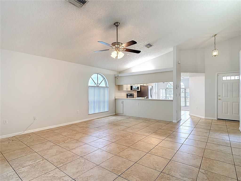 Empty room, Interior, Kitchen, Pendant Lights