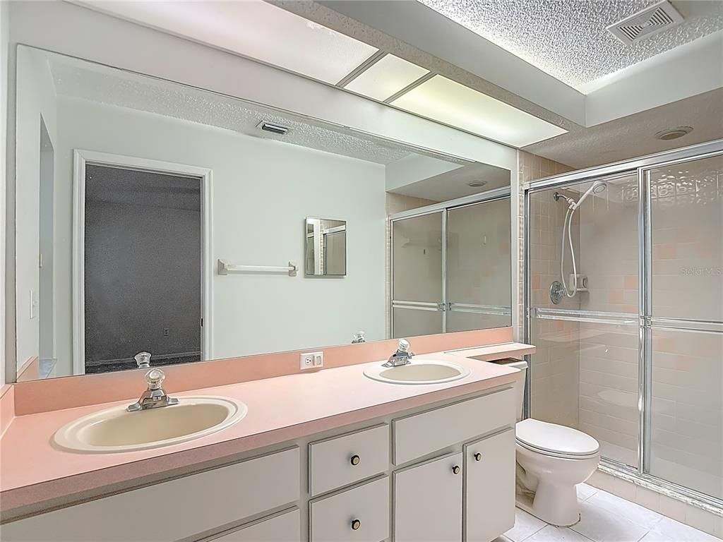 Bathroom, Dual Sink Vanities, Glass Shower, Interior