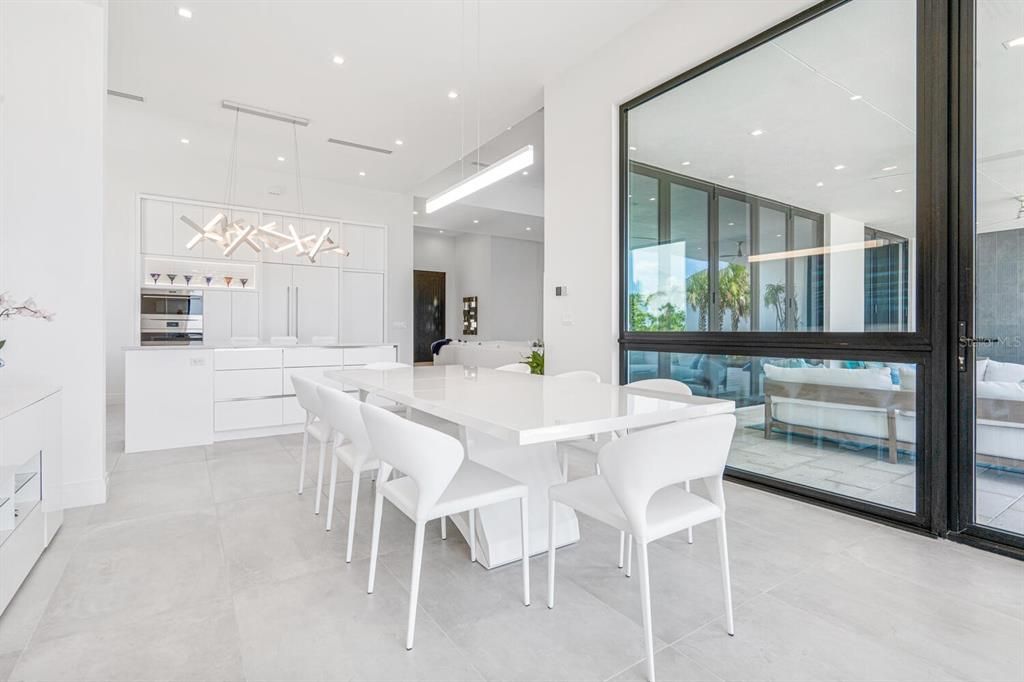 Dining room, Interior, Kitchen, Pendant Lights, Recessed Lighting